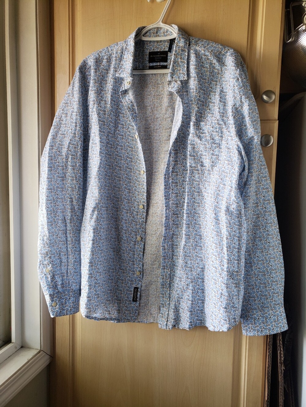 Men' Linen Cotton Blend Slim Fit Button Up Shirt Xl